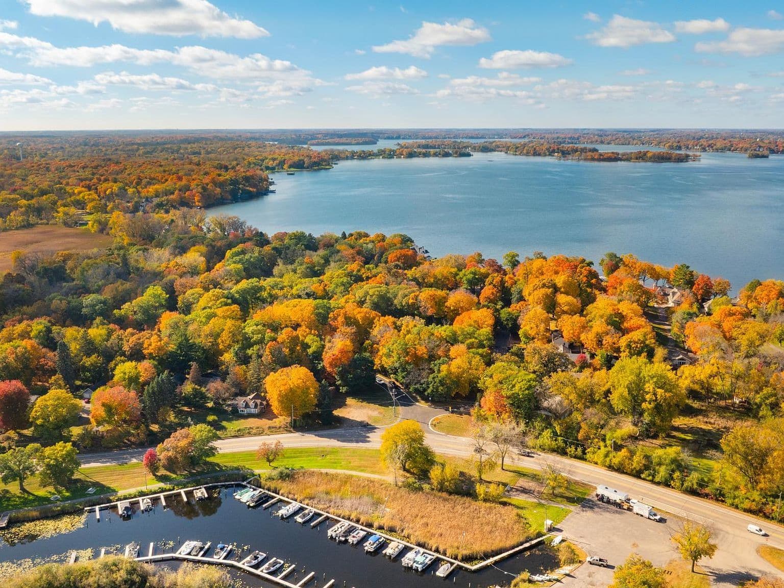 Aerial picture of Lake Minnetonka, Tonka Bay area